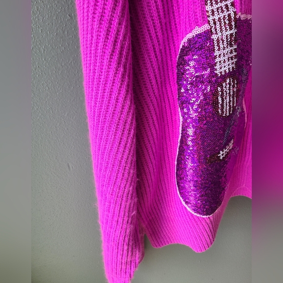 Queen Of Sparkles Guitar Cardigan, Size Large - Picture 6 of 8